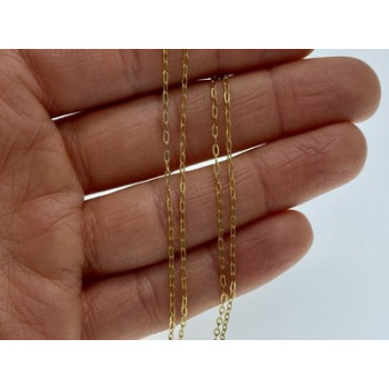 925 Sterling Silver Gold Plated Chain Italy  18.1 In