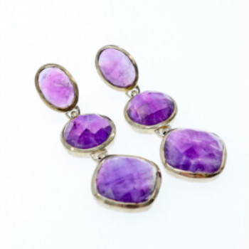 925 Sterling Silver Tourmaline Earrings