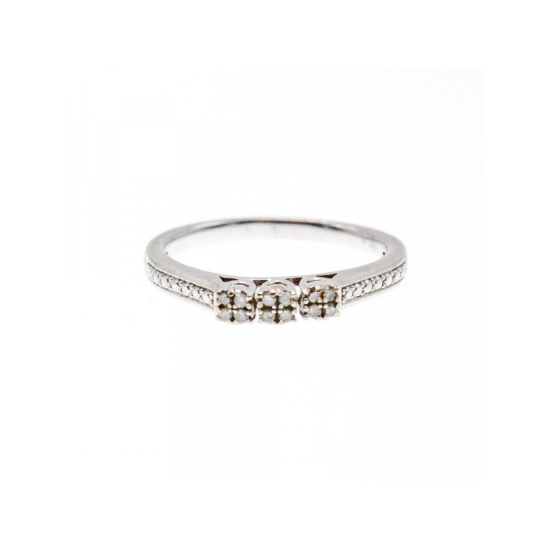 925 Sterling Silver White Topaz Ring Size 6.5