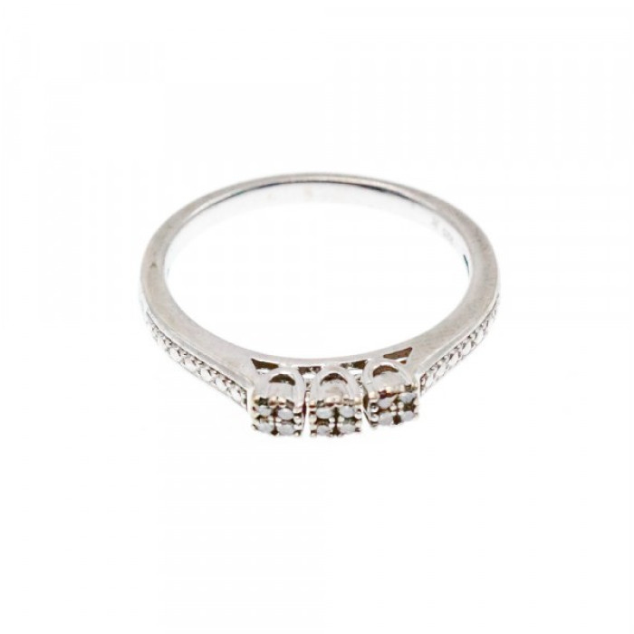 925 Sterling Silver White Topaz Ring Size 6.5