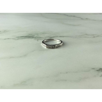 925 Sterling Silver White Topaz Ring Size 6.5