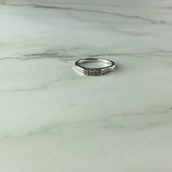 925 Sterling Silver White Topaz Ring Size 6.5