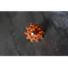 925 Sterling Silver Orange CZ Ring Size 8