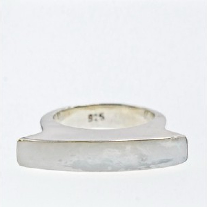 925 Sterling Silver Mother OF Pearl Ring Size 8.5