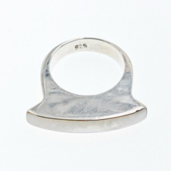 925 Sterling Silver Mother OF Pearl Ring Size 8.5