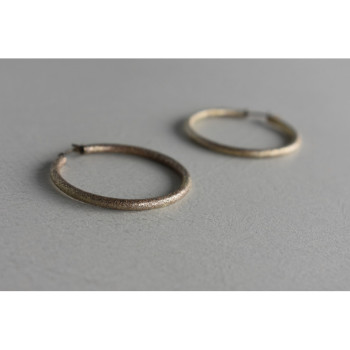 925 Sterling Silver Hoop Earrings Italy