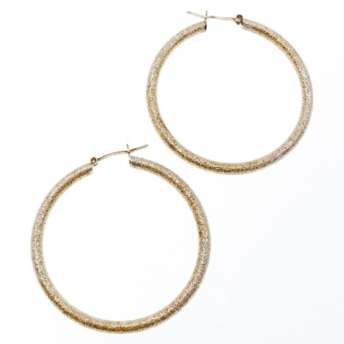925 Sterling Silver Hoop Earrings Italy