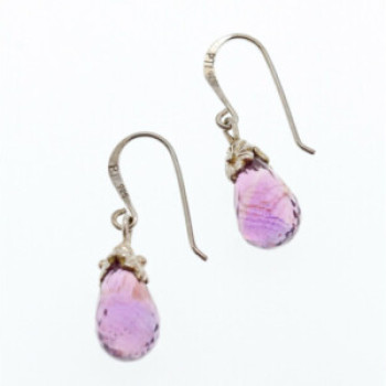 925 Sterling Silver Amethyst Earrings