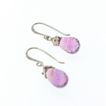925 Sterling Silver Amethyst Earrings