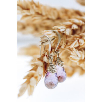 925 Sterling Silver Amethyst Earrings