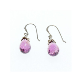 925 STERLING SILVER AMETHYST EARRINGS