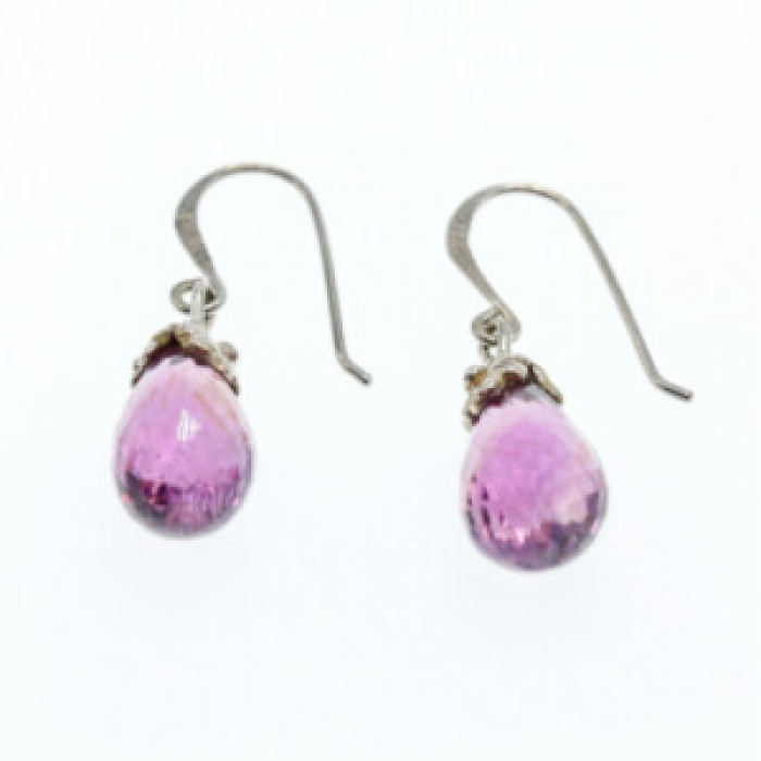 925 Sterling Silver Amethyst Earrings