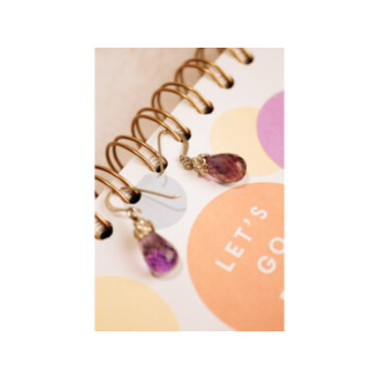 925 STERLING SILVER AMETHYST EARRINGS