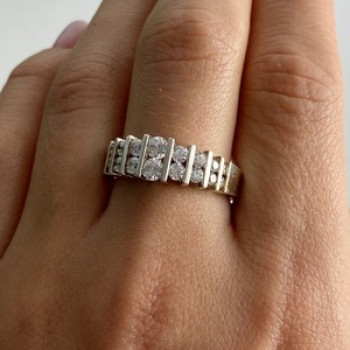 925 Sterling Silver CZ Ring Size 11.75