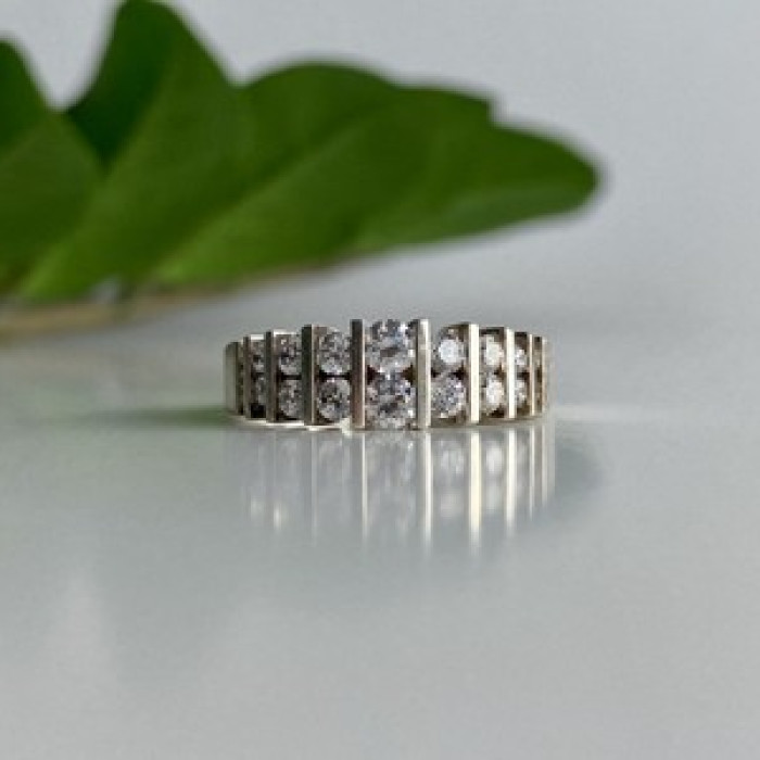 925 Sterling Silver CZ Ring Size 11.75