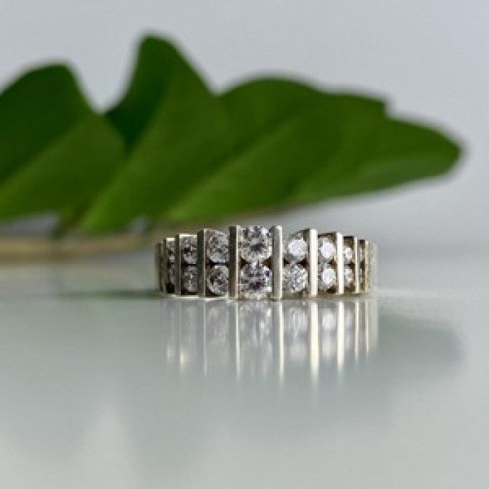925 Sterling Silver CZ Ring Size 11.75