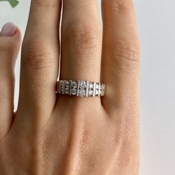 925 Sterling Silver CZ Ring Size 11.75