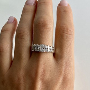 925 Sterling Silver CZ Ring Size 11.75