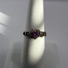 925 Sterling Silver & CZ Pink Heart Ring Size 6.5