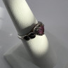 925 Sterling Silver & CZ Pink Heart Ring Size 6.5