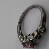 925 Sterling Silver & CZ Pink Heart Ring Size 6.5