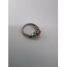 925 Sterling Silver & CZ Pink Heart Ring Size 6.5