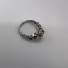 925 Sterling Silver & CZ Pink Heart Ring Size 6.5