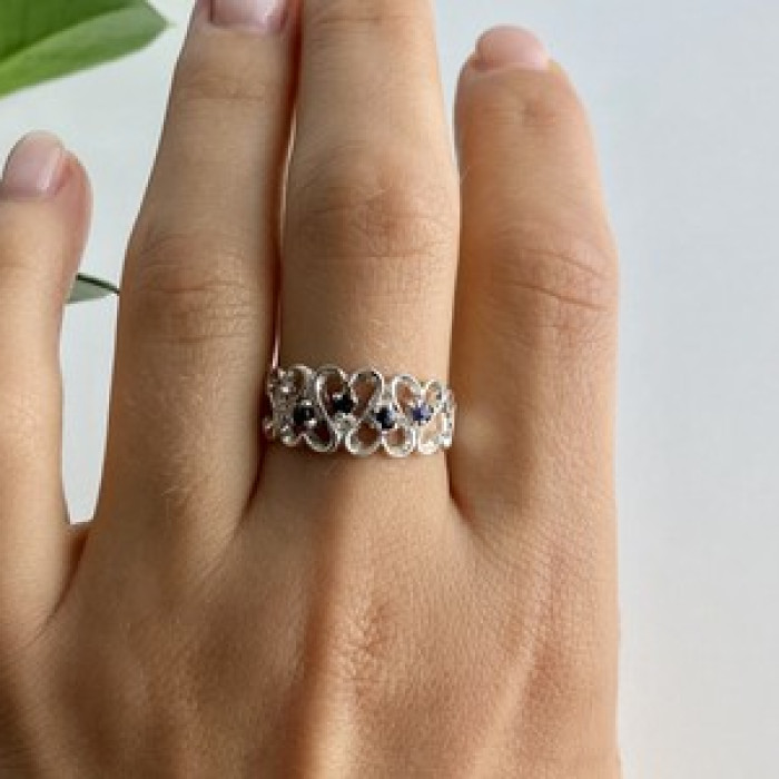 925 Sterling Silver Sapphires 