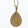 925 Sterling Silver Gold Plated CZ 