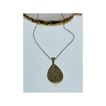 925 Sterling Silver Gold Plated CZ 