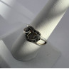 925 Sterling Silver & Marcasite Heart Ring Size 9