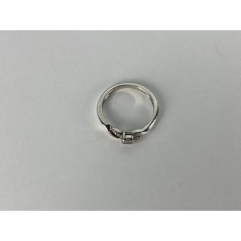 925 Sterling Silver White Sapphire Ring Size 6.5