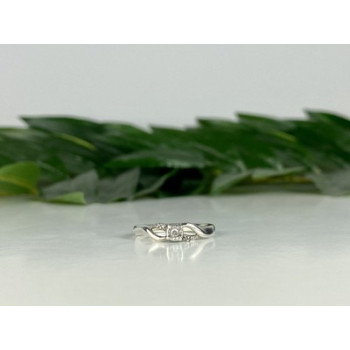 925 Sterling Silver White Sapphire Ring Size 6.5