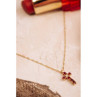 14K Yellow Gold Rubies & Diamond Chain With Cross Pendant