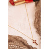 14K Yellow Gold Rubies & Diamond Chain With Cross Pendant