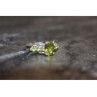 925 Sterling Silver Peridot & Tsavorite Ring Size 6.5