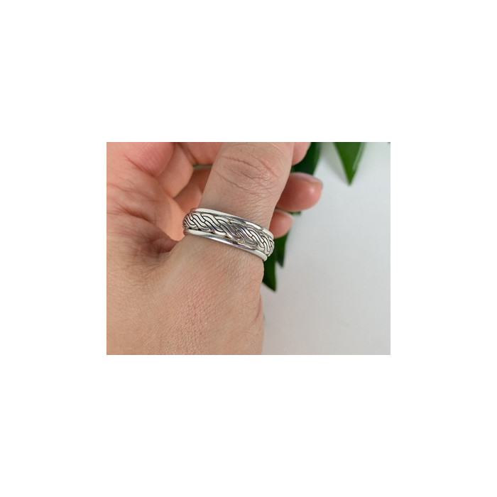 Men's 925 Sterling Silver Band Ring Size 12.5