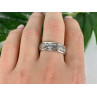 Men's 925 Sterling Silver Band Ring Size 12.5
