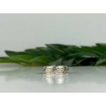 Men's 925 Sterling Silver Band Ring Size 12.5