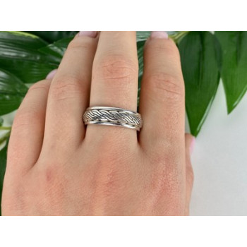 Men's 925 Sterling Silver Band Ring Size 12.5