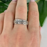 Men'S 925 Sterling Silver Band Ring Size 12.5