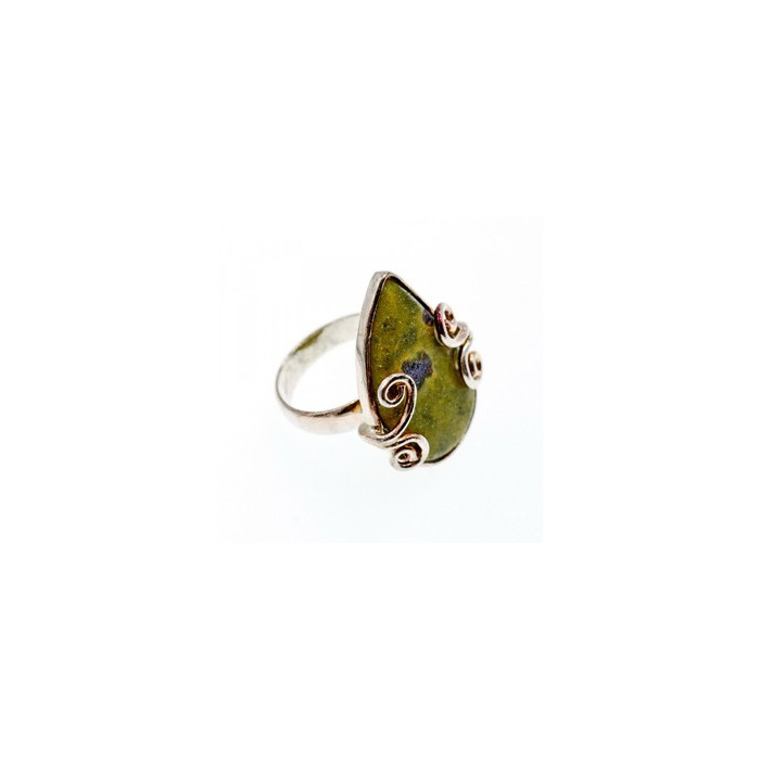 925 Sterling Silver Jasper Ring Size 5.5
