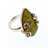 925 Sterling Silver Jasper Ring Size 5.5