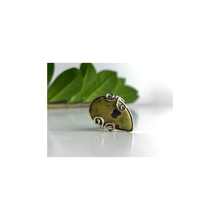 925 Sterling Silver Jasper Ring Size 5.5