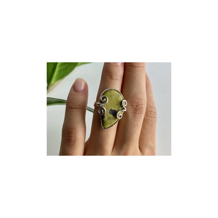 925 Sterling Silver Jasper Ring Size 5.5