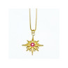 925 Sterling Silver Gold Plated Ruby 