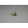 925 Sterling Silver Gold Plated Hessonite & Quartz Ring Size 6.5