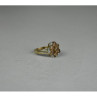 925 Sterling Silver Gold Plated Hessonite & Quartz Ring Size 6.5