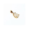 10K YELLOW GOLD OPAL & DIAMOND PENDANT