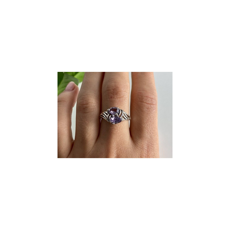 925 Sterling Silver Tanzanite Ring Size 10.25